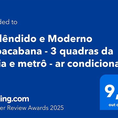 Esplendido E Moderno Copacabana - 3 Quadras Da Praia E Metro - Ar Condicionado Rio de Janeiro Exterior foto
